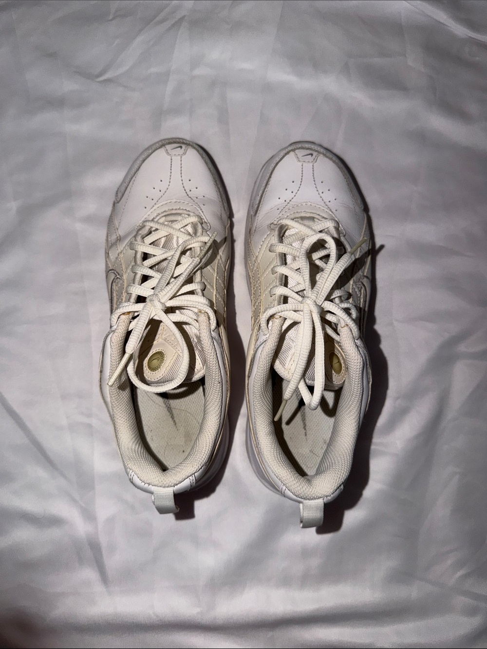 Nike Women's White Lace-Up Athletic Sneakers - Picture 4 of 5
